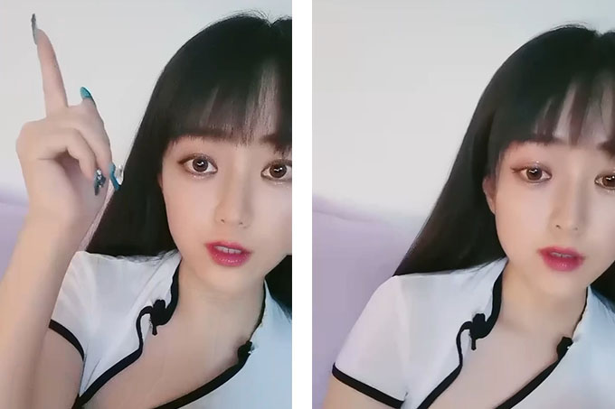 漂亮眼镜新人气质美女，长发及腰情趣装，细腰白嫩美乳，掰开小穴粉嫩紧致，扭动大白美臀，刚播有点放不开