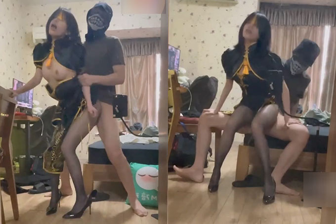性奴调教专场 黑丝旗袍母狗饥渴求肉棒 骚穴都被AV棒操坏了